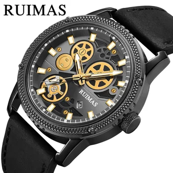 Ruimas Originálne Nové pánske náramkové hodinky Módne Quartz Muž Top Značky Luxusné Športové Vojenské Sledovať Mužov Hodiny Relogio Masculino