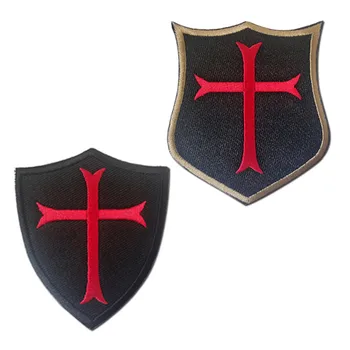 Rytieri Templar Kríž Armády Vyšívané Háku&Slučky Opráv Vojenskej Morálky Odznak Vonkajšie Batoh Doplnky, Dekoračné Nálepky
