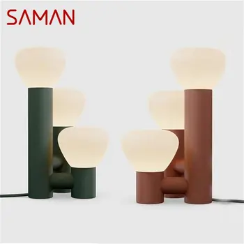 SAMAN Moderné Stolové Osvetlenie Tvorivé Jednoduchý Dizajn LED Dekor Obývacia Izba, Spálňa Domov Stolná Lampa