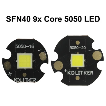 SFN40 9x Core 3V 25A 5200 Lúmenov SMD 5050 LED Žiarič na KDLITKER DTP Medi MCPCB Baterka DIY Perličiek Ultra Power