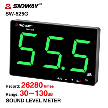 SNDWAY Hluku Detektor 30-130dB Mini Decibel Monitorovacie Zariadenie Vysokú Presnosť Zvukomer Digitálny Displej