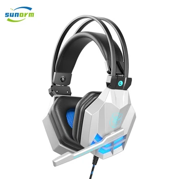 SY850MV Gaming Headset 7.1 Zvuk S Redukciou Šumu Mikrofónu LED Svetlo Slúchadlá Pre PS5/PS4/PC/Notebook/Počítač