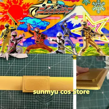 Shuriken Sentai Ninninger Cosplay Zlatý Pás Cosplay Rekvizity PVC Materiál Eva