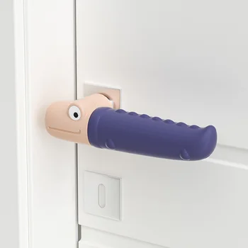 Silikónové Doorknob Rukavice Proti kolízii Anti-statické Pribrala Cartoon Doorknob Rukavice pre Domácnosť Dverí Rukoväť Príslušenstvo