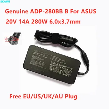 Skutočné ADP-280BB B 20V 14A 280W 6.0x3.7mm AC Adaptér Pre ASUS Notebook Napájanie Nabíjačky