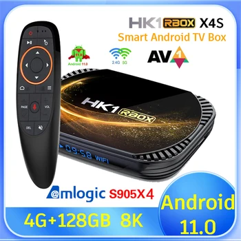 Smart TV Box HK1 RBOX X4S Amlogic S905X4 Android 11 4 GB 64 G 128GB 5G Dual WIFI 4K 8K BT Media Player Set-Top Box 2 G 16 G TVBOX