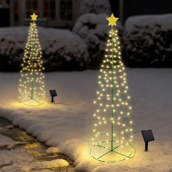 Solárne Vianočný Stromček String Svetlá, Nepremokavé Solárne LED Svetlá na Vianočný Stromček Solárny String Svetlá na Vianočné Dekorácie