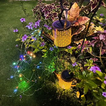 Solárne Zavlažovanie Môže LED Reťazec Svetlá Záhrada Krajiny Cesta Dvore Vklad S Kvetináč Dvore Trávnik Umenie Vonkajšie Záhradné Dekorácie