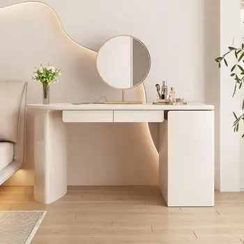 Svetlo luxusné bridlice bielizníka počítač, písací stôl jeden moderný minimalistický stôl spálňa dizajnér high-end zmysel