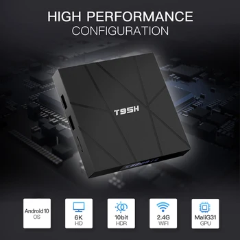 T95H Android 10.0 Smart TV Box 1/4GB RAM 8/16/32GB 64GB ROM Allwinnner H616 2.4 G wifi 6K HD Set Top Box Darček s Diaľkovým ovládaním