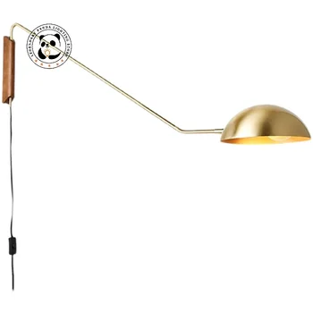 Taliansky Dizajn Moderný Iron Art Nástenné Svietidlo LED Kovový Lesk E27 Tienidlo Stenu Sconces Svetlá Spálňa Štúdia Balkón Pozadí