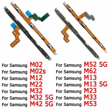 Tlačidlo stlmenia Hlasitosti Zapnutie Vypnutie Kábel Pre Samsung Galaxy M52 M62 M13 M23 M33 M53 5G M02 M02s M12 M22 M32 M42 Flex Kábel, Náhradný