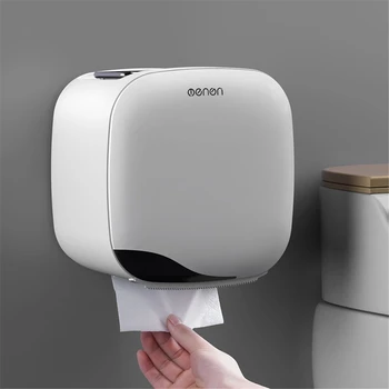 Toaletný Papier Držiak Kúpeľňa Nepremokavé Tkaniva Organizátor Stenu Punch-Voľný Úložný Box Wc Double-Layer Rolka Papiera Prípade