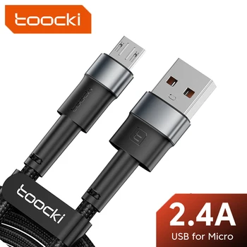 Toocki Micro USB Kábel 2.4 Rýchle Nabíjanie pre Samsung Redmi Xiao Huawei Android Mobilný Telefón, USB Nabíjačka, Dátový Kábel Microusb Drôt