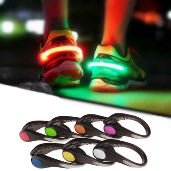 Topánky klip svetlo noc bezpečnostné výstražné LED silné svetlo obuvi klip systémom cyklistických bicyklov LED osvetlené obuvi clip LED Svietiace Klip