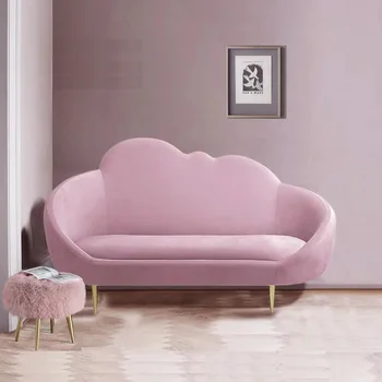 U-NAJLEPŠIE Tkaniny moderný jednoduchý sedacia súprava dizajn malý výkres gauč, spálňa voľný čas obývacia izba gauč vevet gauč
