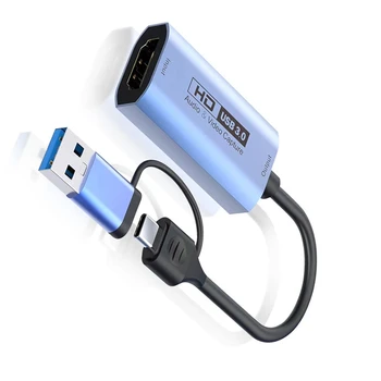 USB Audio Video Capture HD Kartu Zachytiť Kartová Hra Live Nahrávanie Videa Kolektora