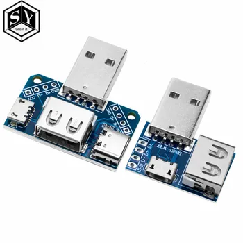 USB Hlavu Rozvádzača Male USB Konektor Typu-c Micro Samica USB 2.54-4P prenos skúšobnej doske USB adaptér doska XY-USB4