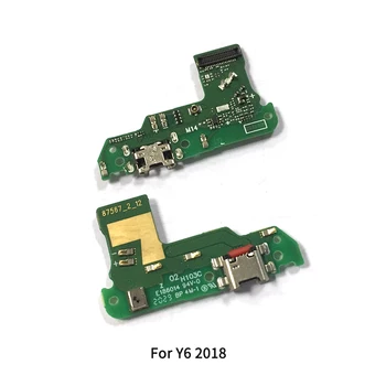 USB Port Nabíjanie Rada Pre Huawei Y6 2018 2019 USB Nabíjací Dok Port Flex Kábel Opravy Dielov