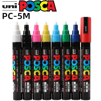 Uni posca Akryl Značky, PC-5M 29 Farby rotulador permanente, POP Plagát/graffiti/Farba ручки Kovu, Skla Rock Keramiky Značky