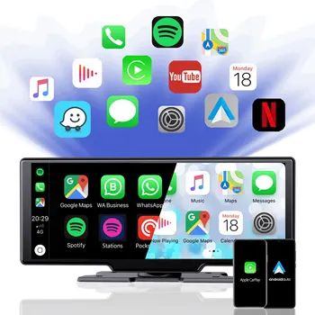 Univerzálny 10 inch Auto Rádio Multimediálny Prehrávač Videa Prenosné Apple CarPlay Android Auto Dotykový Displej Pre BMW VW KIA