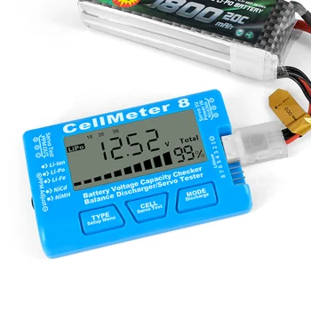 Univerzálny RC CellMeter-8 Digital-Článková Batéria Kapacita Checker Pre LiPo Život Li-ion, Nicd NiMH Napätie Batérie Tester Kontrola