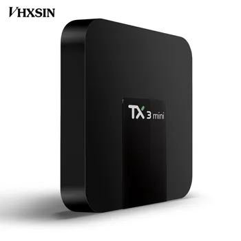 VHXSIN TX3 Mini TV Box Amlogic S905W 2,4 GHz WiFi Android 7.1 2GB DDR3 RAM, 16 GB ROM