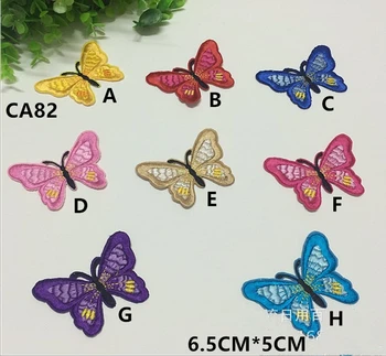 Viac farieb Motýľ Vyšívané patch nášivka Žehlička na T-shirt Klobúky odevné Doplnky CA82