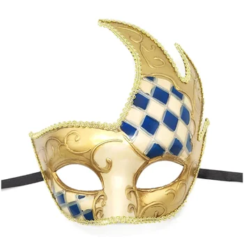 Vintage Koberčeky Maska Veľkoobchod Plameňa Veľký Rohu Maska Halloween Karneval Benátky Loptu