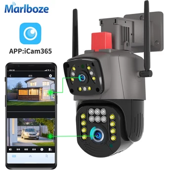 Vonkajšie PTZ Bezpečnostné Kamery WIFI 4MP HD IP Kamera Nepremokavé Duálny Objektív KAMEROVÝ Bezpečnostný kamerový Kameru S Automatickým Sledovaním