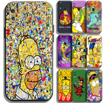 Vtipné Homer Simpson Family Pre Samsung Galaxy A20 A20S Telefón Prípade Funda Carcasa Mäkké Späť Black Coque Shell TPU