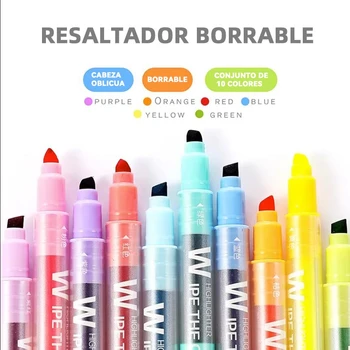 Vymazateľné marker pero, 10 obojstrannú zvýrazňovač umelecké tvorivé sfarbenie akvarel pero škole študent textu písanie