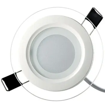 Vysoký Jas Smart Stmievateľné LED Sklo Downlight Okrúhly Tvar Sklenené panely, Stropné Svetlá Zapustené Svietidlá 6/12/15W