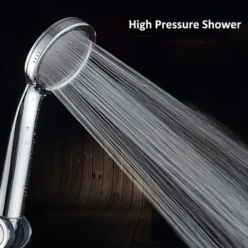 Vysoký Tlak Zrážok Sprcha Hlavu Úsporu Vody, kúpeľňové Doplnky ABS Chrome Ultra Light Držiak na Ručné Showerhead
