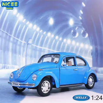 WELL 1:24 Volkswagen Beetle Klasické Auto Diecast Simulácia Zliatiny Model Auta, Remeslá Dekoratívne Zbierku Hračiek Nástroje Darčeky B9
