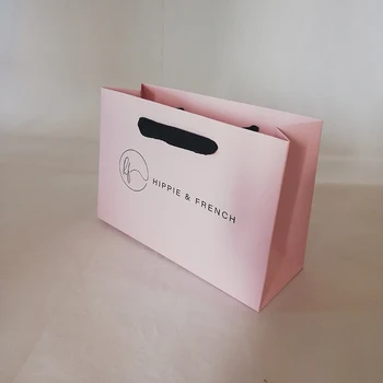 Wholesales 1000pcs/veľa vlastné logo tašky ružová lepenky nákupní taška vytlačené matný papier taška kozmetická šperky, oblečenie balenie