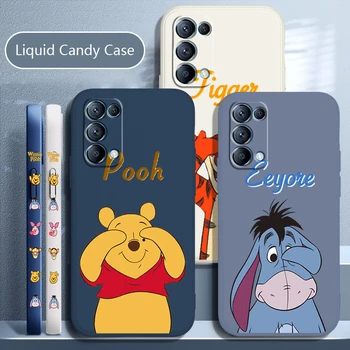 Winnie The Pooh Disney Telefón Prípade OPPO Nájsť X5 X3 X2 neo Pro Lite A5 A9 2020 A53S 4G 5G Kvapaliny Vľavo Lano Candy Kryt Fundas