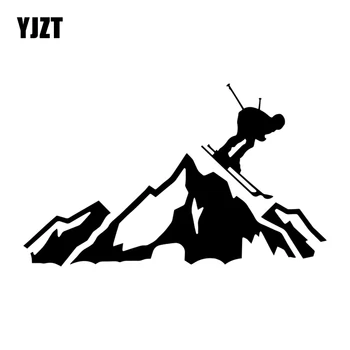 YJZT 16*9.5 cm Horských pretekov Ski Vonkajšie Vinylové Nálepky Okenné Dekorácie Osobnosti Auto Samolepky