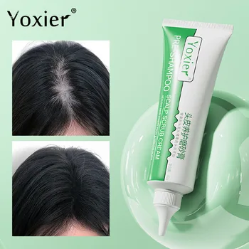 Yoxier 80g Rast Vlasov Pred-Šampón Pokožku hlavy Drhnúť Oil Control Antiprurtic Treatmen Alopécia Dandruf Peeling Areata Pokožku hlavy Roztočov Starostlivosť