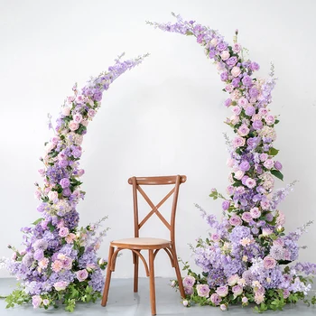 Zákazku klenuté kvet s umelým mesiac-tvarované rohy pre svadobné dekorácie na párty