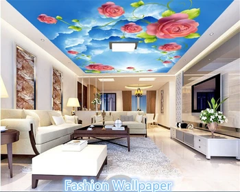 beibehang Interiér je krásne osobnosti stenu papier svitu sky rose strop strop abstraktných de parede 3d tapety tapety