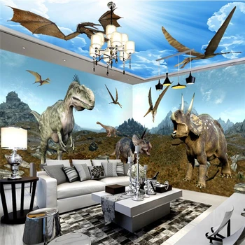 beibehang Jurský Vek Dinosaurov vlastné foto tapety na steny 3d TV, spálne, veľká nástenná maľba na stenu papier steny v obývacej izbe-papier