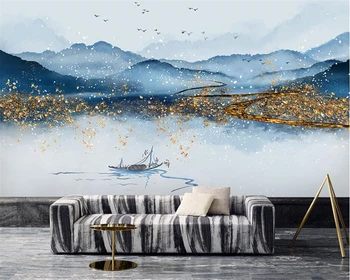 beibehang Moderný Čínsky štýl tapiet na šírku modrá, TV joj, stena obývacia izba móde tapety na stenu papiere domova