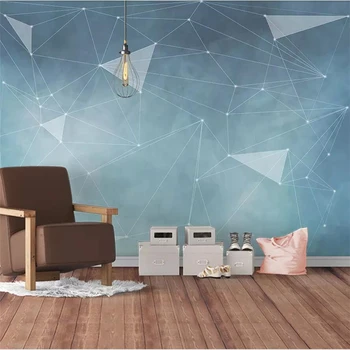 beibehang Vlastnú tapetu 3d photo nástenná maľba Nordic minimalistický abstraktné geometrické línie TV Obývacia izba papier pozadí steny 3d
