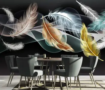 beibehang abstraktných de parede 3D TV pozadie fotografie nástenná maľba na stenu papierová dekorácia moderných Pierko tapety umenie nástenná maľba na stenu krytiny