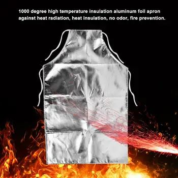 bezpečnostné oblečenie 1000 Stupeň Tepelne Odolná Hliníková Fólia Zástera Vysoká Teplota Pracovná Zástera trakmi mužov