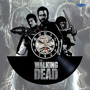 nástenné hodiny Walking Dead Umenie Vinyl Nástenné Hodiny Darček Izba Moderných Domov Záznam Retro Dekorácie