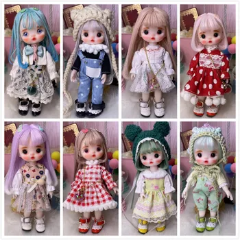 roztomilá bábika Spájané bábika BJD Mini hoľa bábika strane tvoria tvár bábika 17 cm bábiky predávajú oblečenie