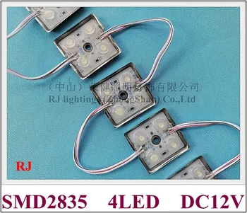 s objektívom LED svetlo modul SMD 2835 LED modul pre prihlásenie channel list DC12V SMD2835 4 led 1.2 W 120lm 38mm*38mm*8mm IP65