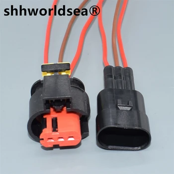 shhworldsea 3 Pin 284425-1 284426-1 Automobilový Konektor Zapečatené Senzor Zásuvky Paliva Injektor Zapaľovacie Cievky Plug